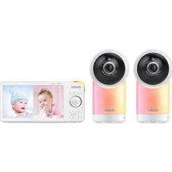 Vtech Video Monitors>Smart WiFi Remote Access 360 Degree Pan & Tilt Video Baby Monitor with 5” Display