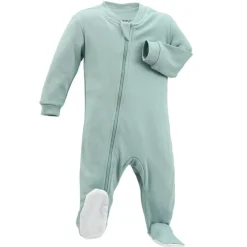 ZippyJamz Sleepers>Solid Organic Footed Sleepers