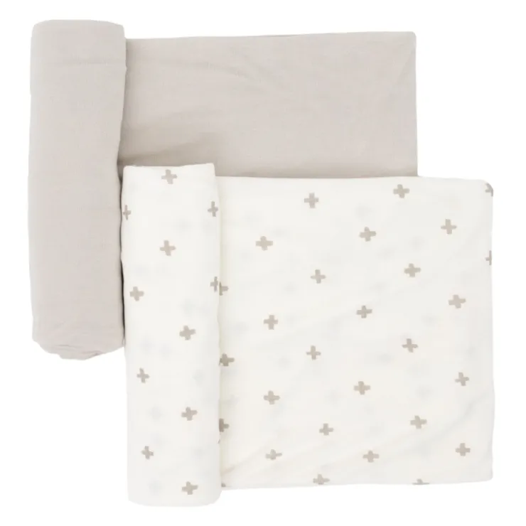 Little Unicorn Bedding>Stretch Knit Swaddle Blanket - 2 Pack