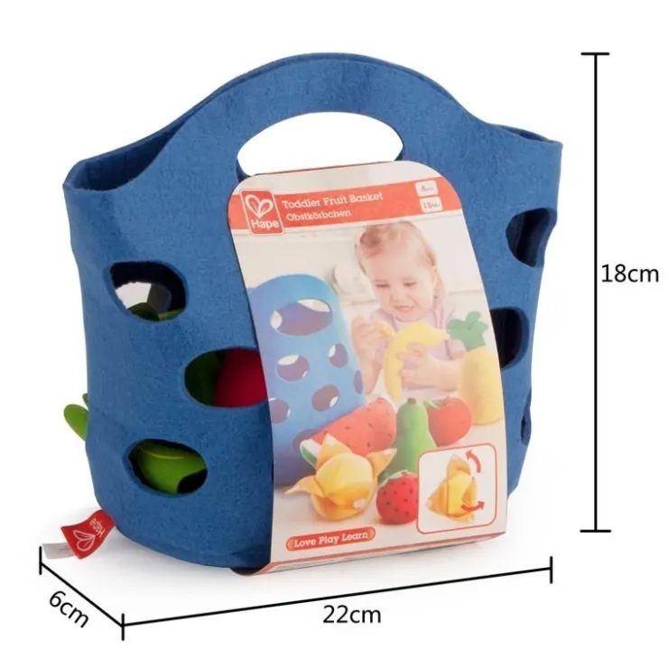 Hape Pretend Play>Toddler Fruit Basket Toy