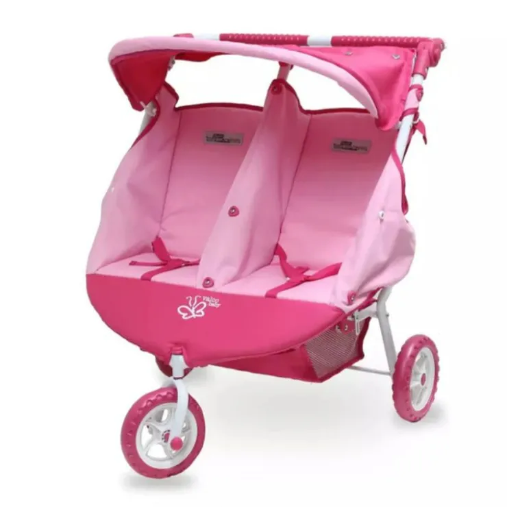 Valco Baby Dolls>Twin Mini Marathon Butterfly Pink Dolls Stroller