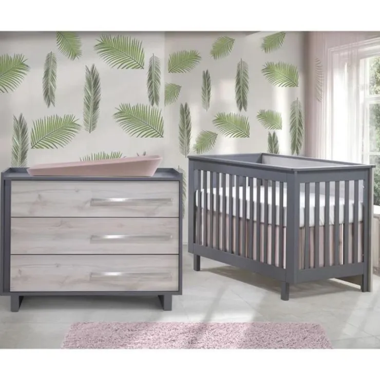 Tulip Juvenile Cribs|Dressers>Urban Convertible Crib and Urban 3 Drawer Dresser Combo