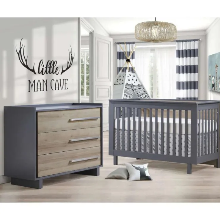 Tulip Juvenile Cribs|Dressers>Urban Convertible Crib and Urban 3 Drawer Dresser Combo