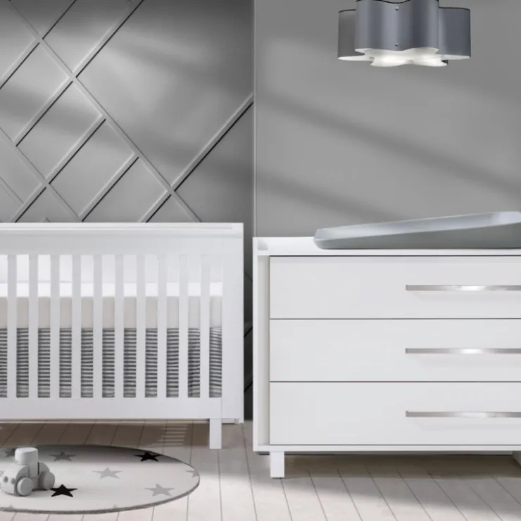 Tulip Juvenile Cribs|Dressers>Urban Convertible Crib and Urban 3 Drawer Dresser Combo