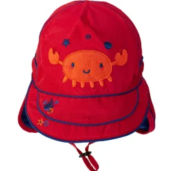 CaliKids Hats>UV Flap Hat - Racy Red