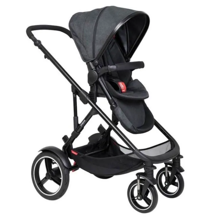 Phil & Teds Full Size Strollers>VOYAGER Inline Buggy Stroller - Black