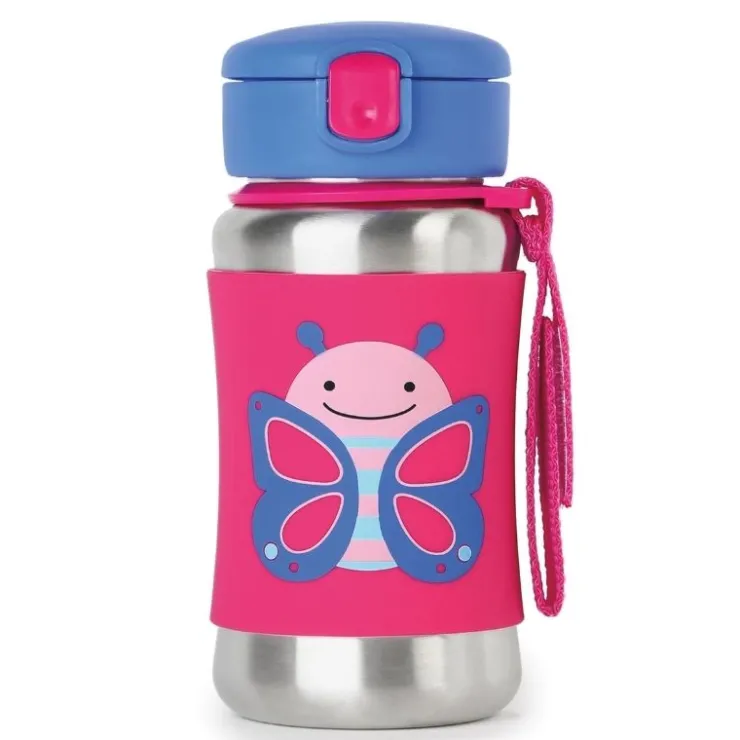 Skip Hop Tableware>Zoo Stainless Steel Straw Bottle